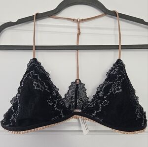 Black Lace Triangle Bralette